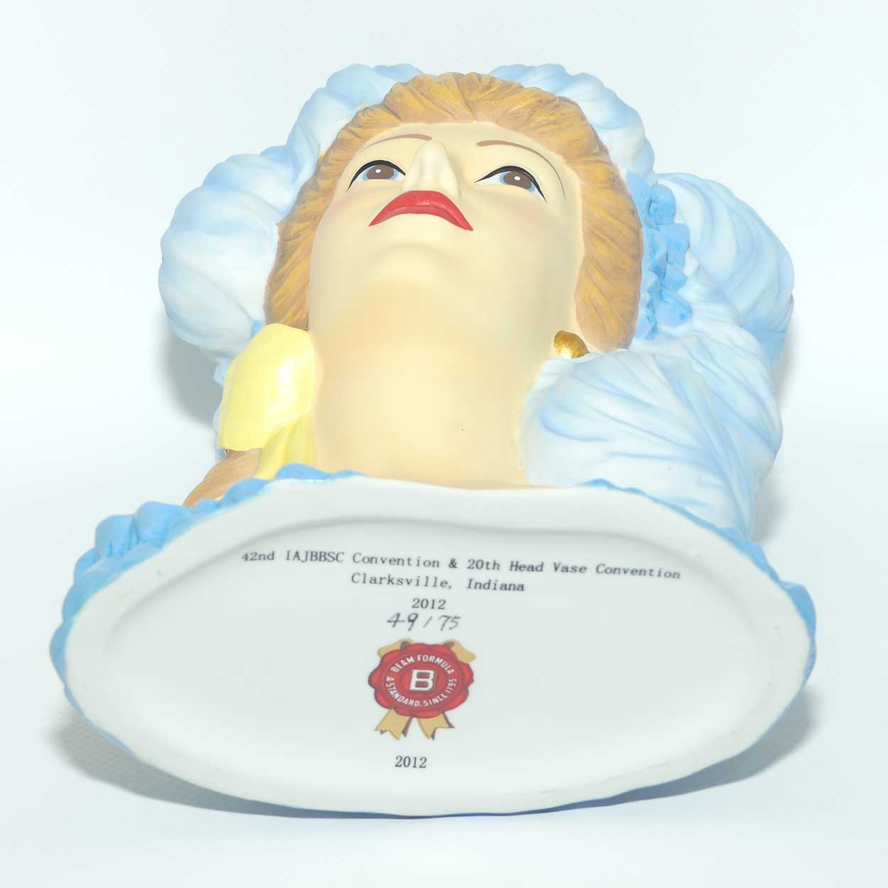 Jim Beam 2012 | IAJBBSC Convention Lady Head vase | Blue