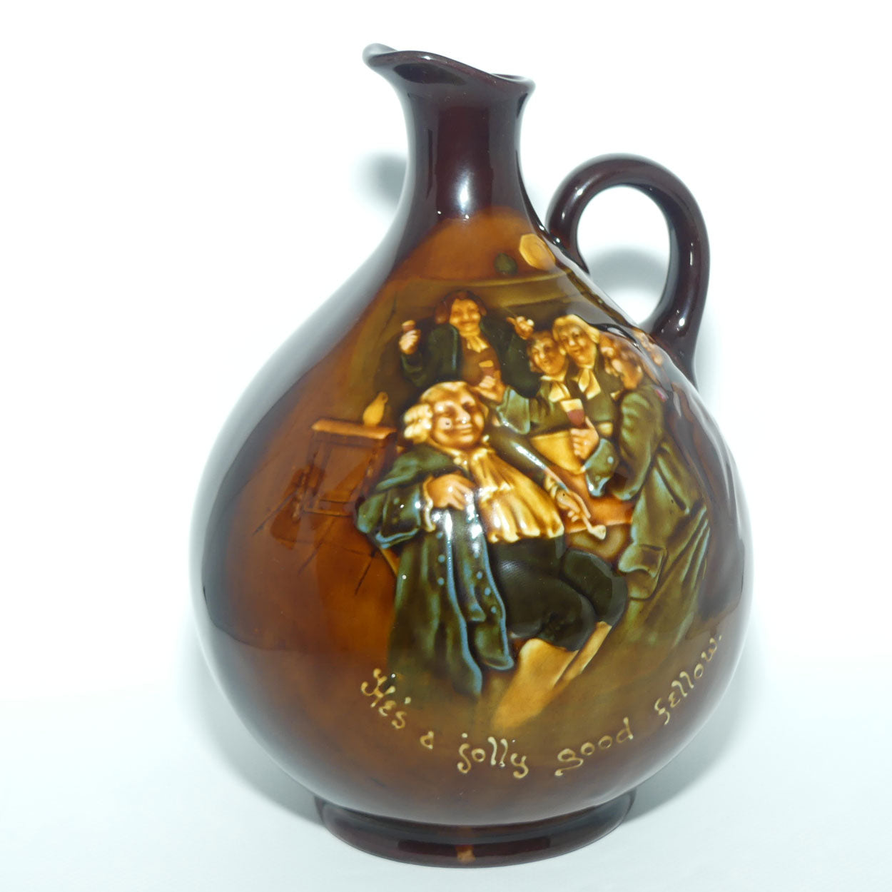 Royal Doulton Kingsware He's a Jolly Good Fellow flask
