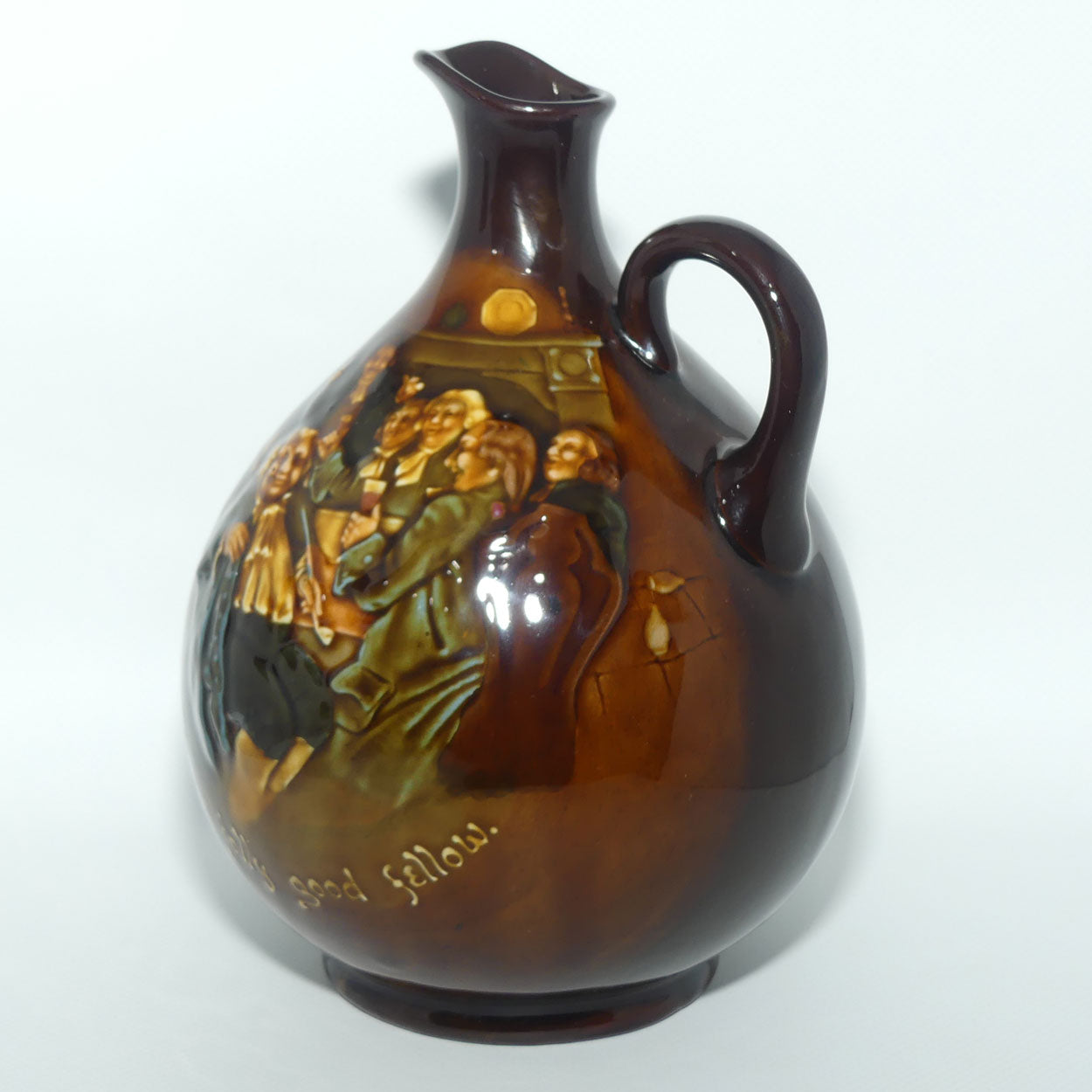 Royal Doulton Kingsware He's a Jolly Good Fellow flask