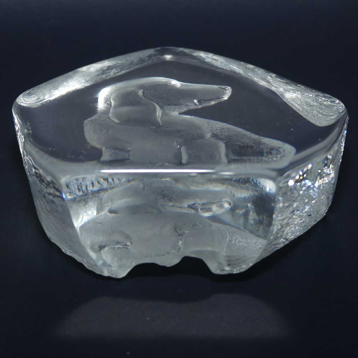 Mats Jonasson Sweden Crystal | 3690 Dog Plaque paperweight
