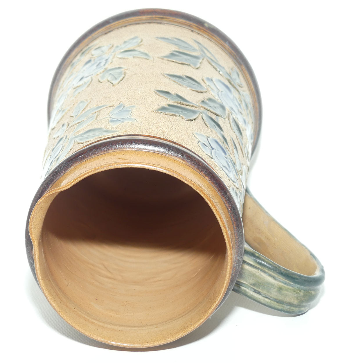 Doulton Lambeth stoneware Incised Foliate jug by George Tabor