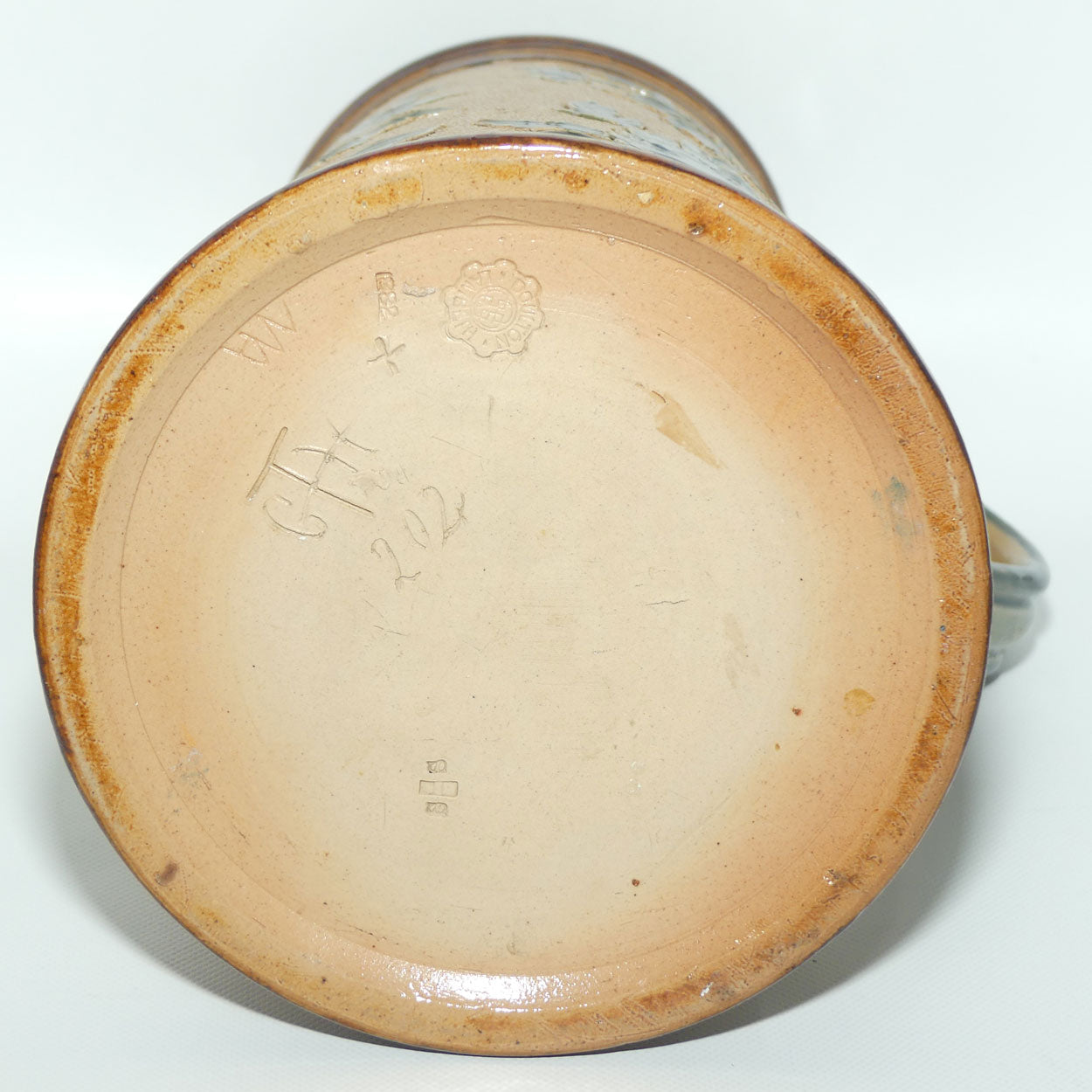 Doulton Lambeth stoneware Incised Foliate jug by George Tabor