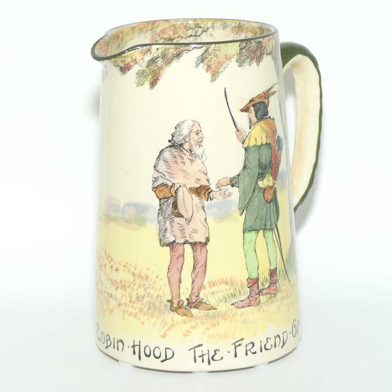 Royal Doulton Under the Greenwood Tree | Robin Hood jug with rope twist handle | Robin Hood The Friend of the Poor