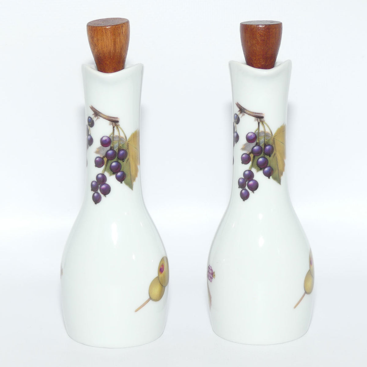 Royal Worcester Fine Porcelain | Evesham pattern | Pair of Oil and Vinegar bottles