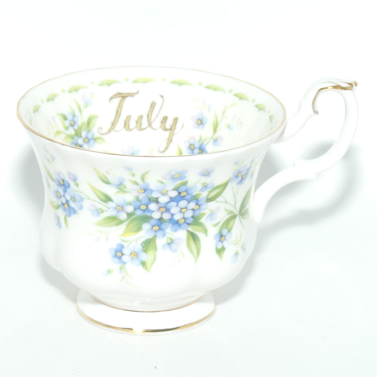 Royal Albert Bone China England | Flower of the Month series | July Forget Me Not duo