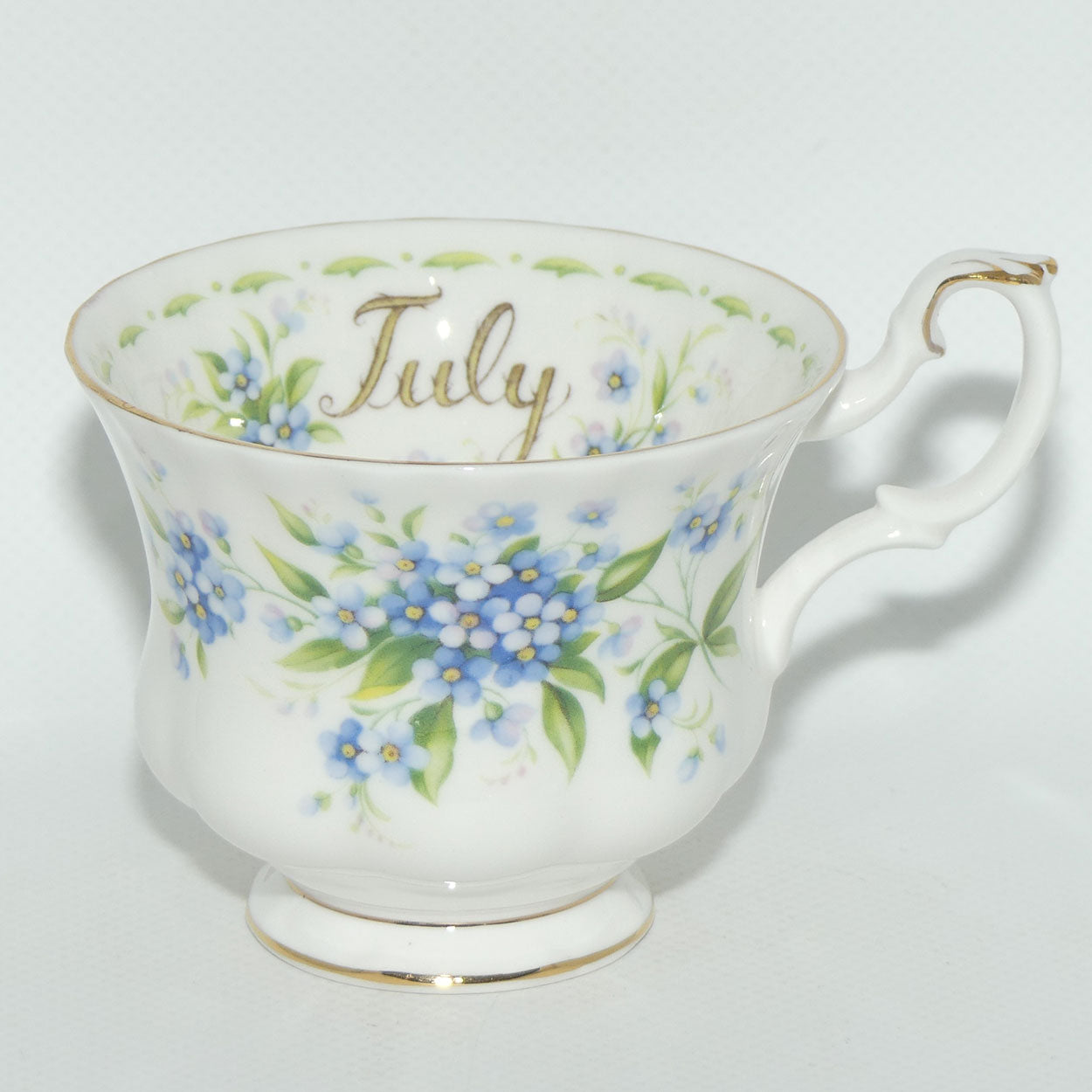 Royal Albert Bone China England | Flower of the Month series | July Forget Me Not duo