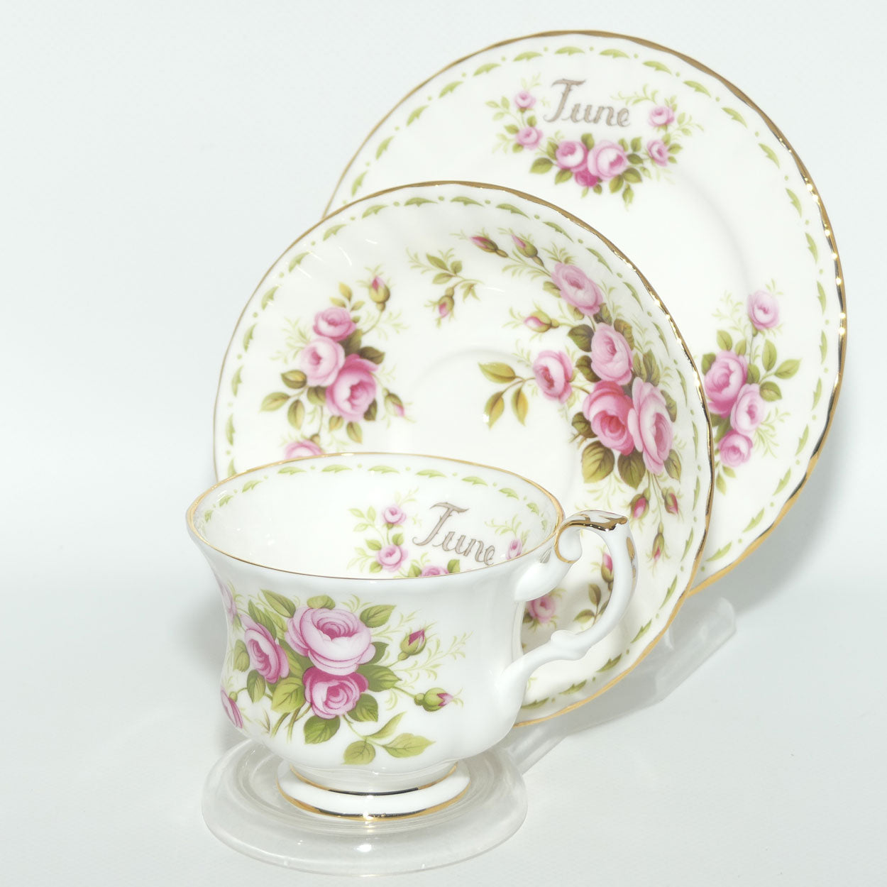 Royal Albert Bone China England | Flower of the Month series | June Roses trio