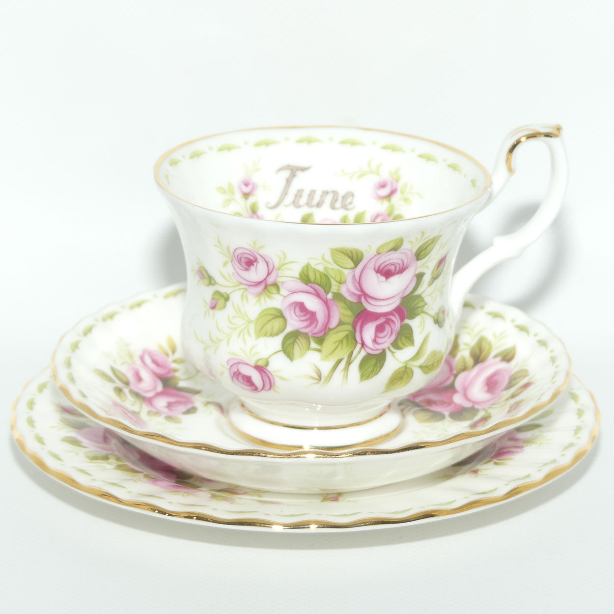 Royal Albert Bone China England | Flower of the Month series | June Roses trio
