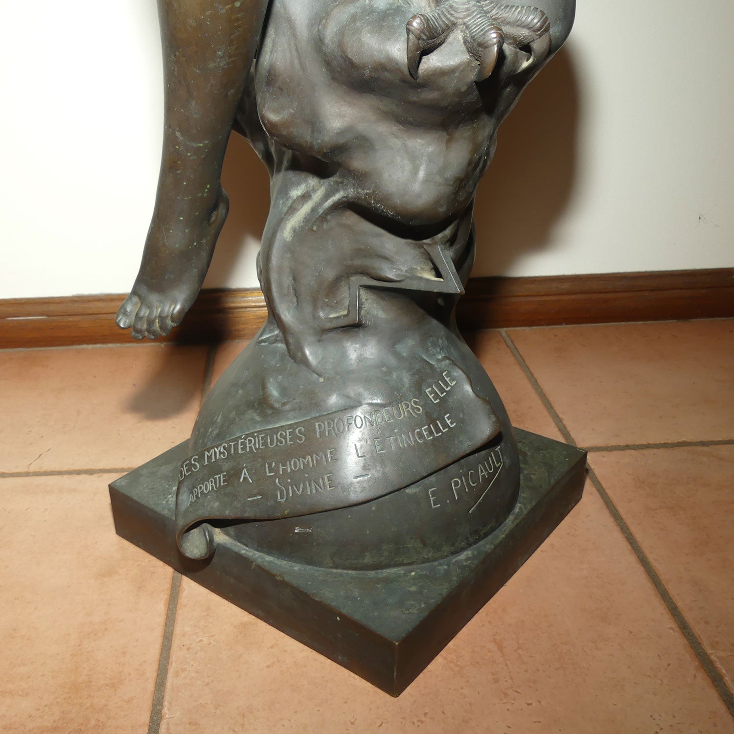 Large French Bronze of Hebe and Jupiter | Emile Louis Picault