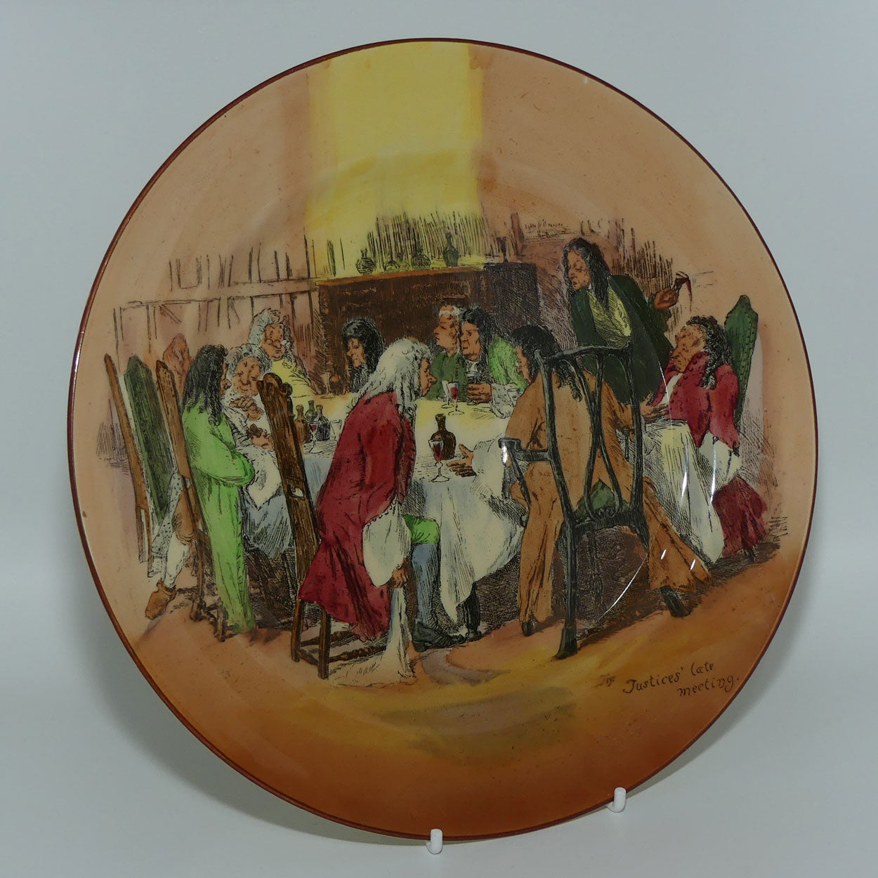 Royal Doulton Old English Scenes | Justices Last Meeting plate D4832