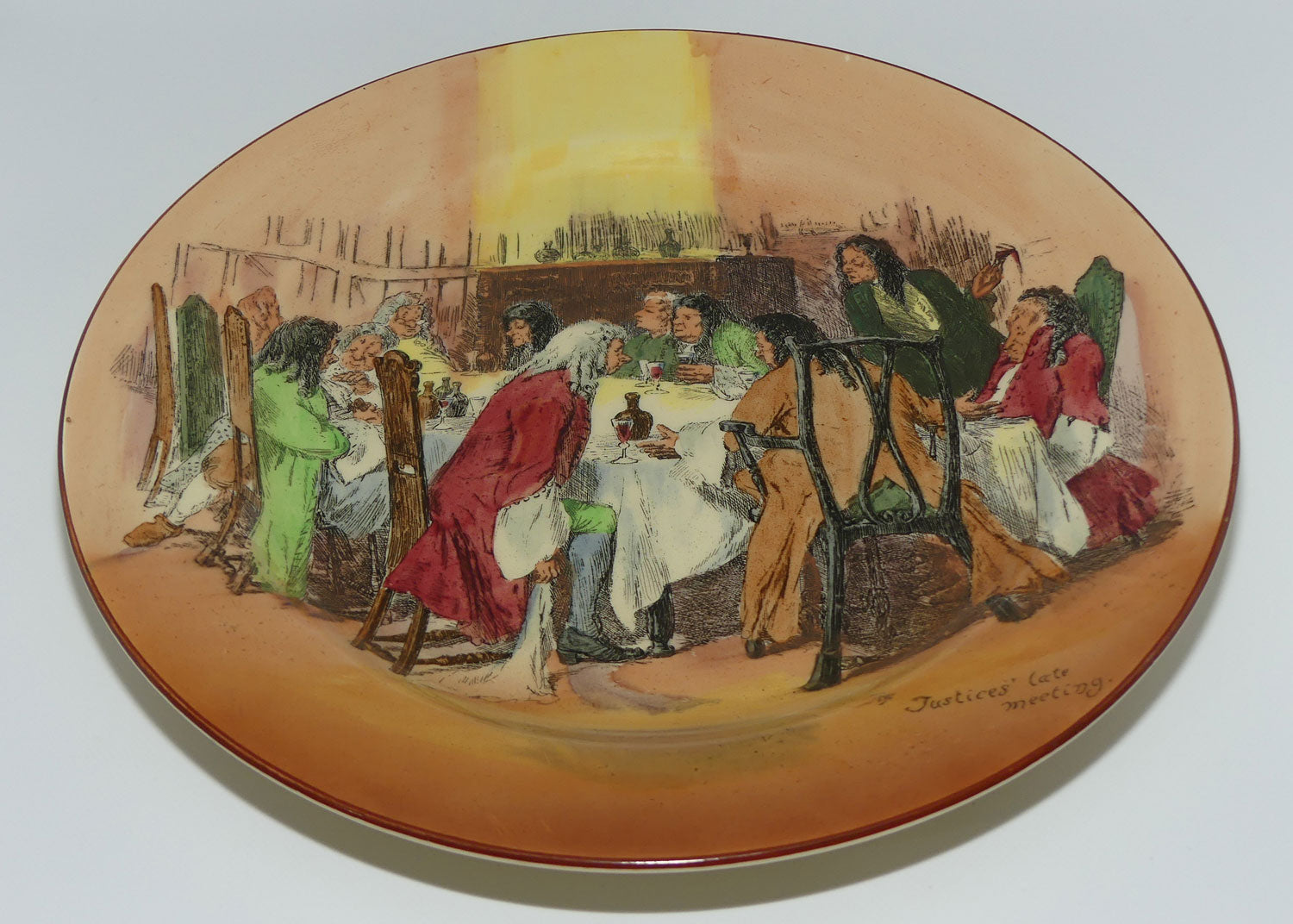 Royal Doulton Old English Scenes | Justices Last Meeting plate D4832