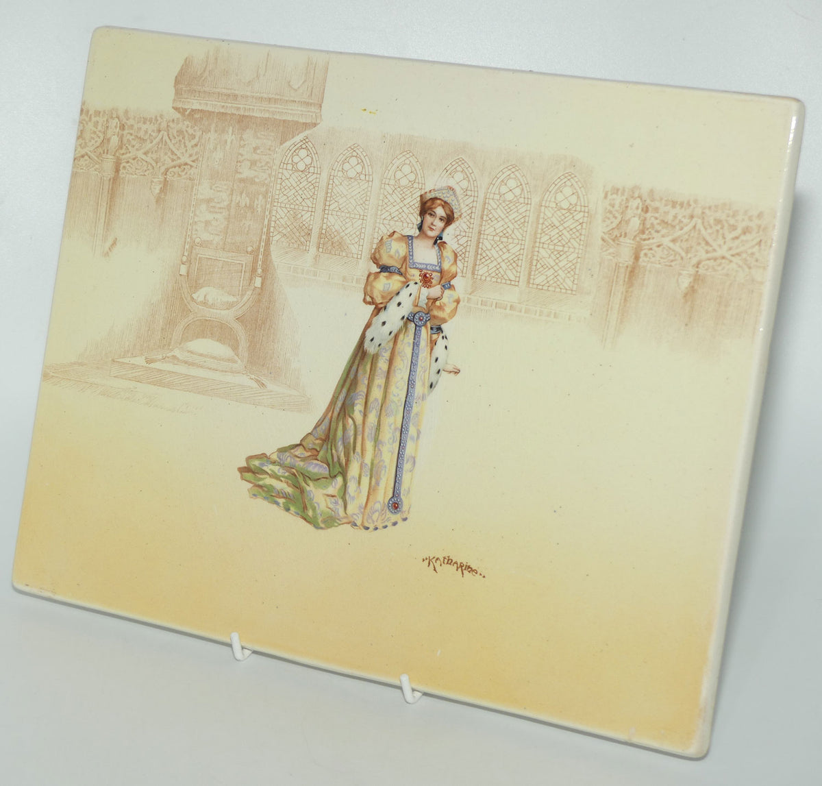 Royal Doulton Shakespearean Katherine rectangular plaque