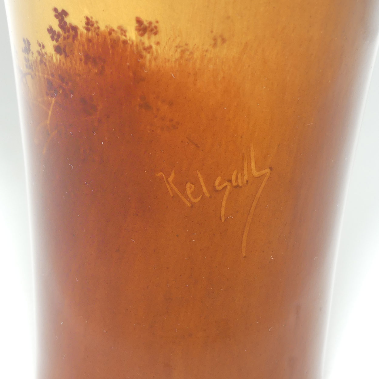 Royal Doulton hand painted & gilt Cattle unusual shape vase (Kelsall)