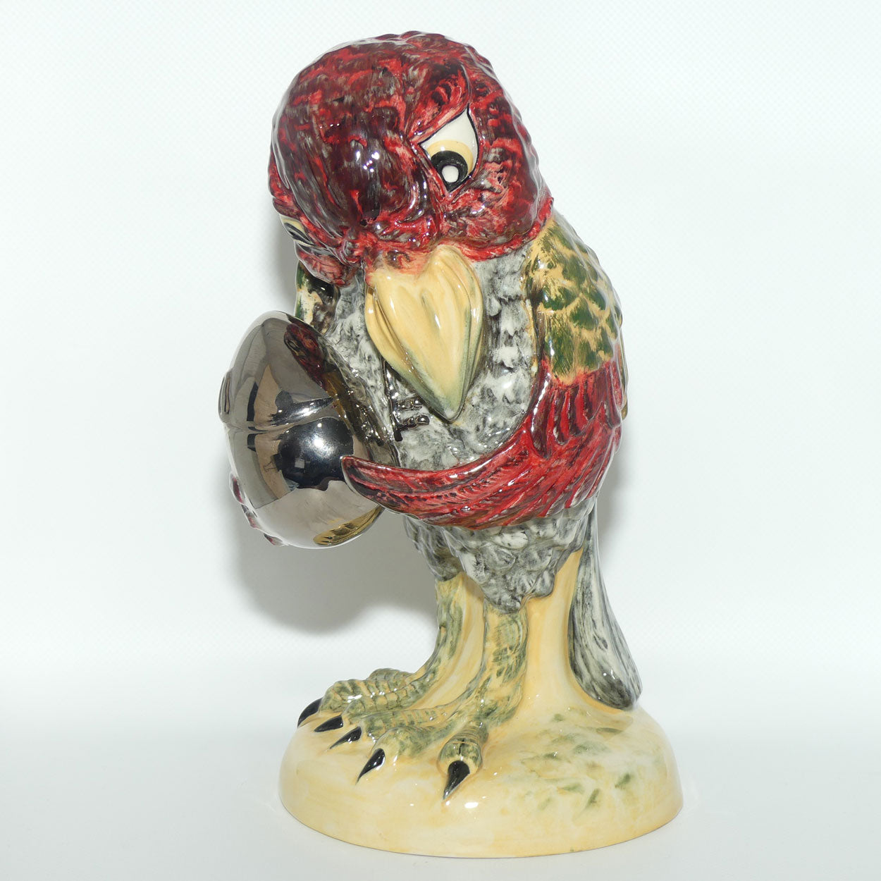 Peggy Davies Ceramics | Natural Glaze Platinum trim | Grotesque Bird | Secret Keeper