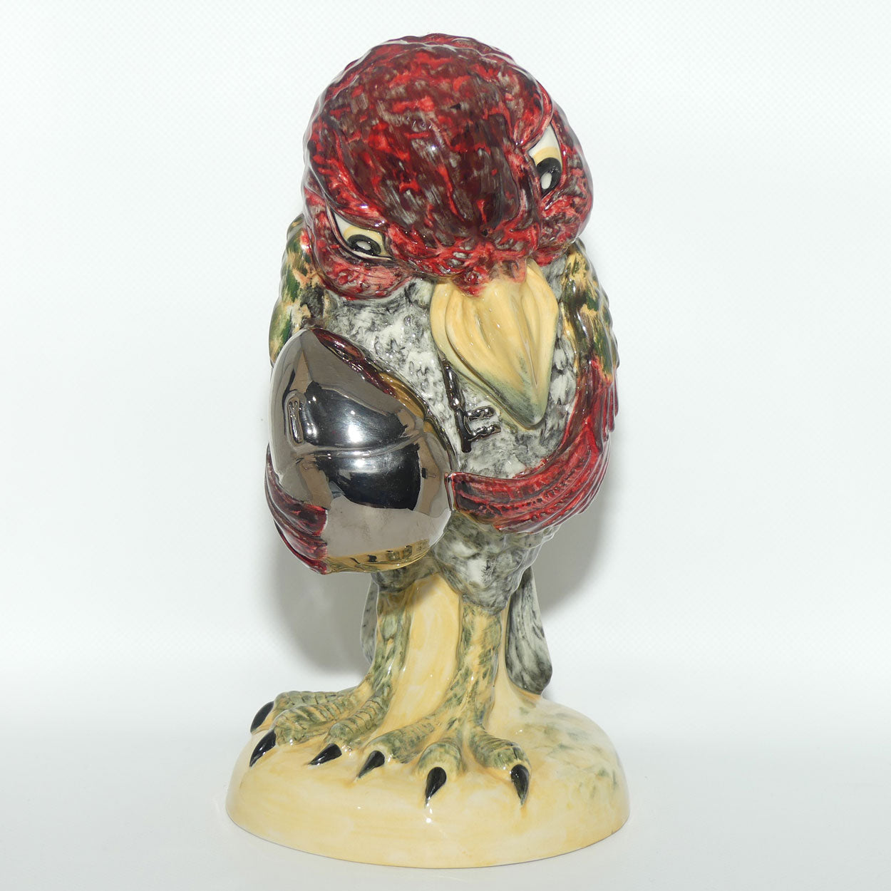 Peggy Davies Ceramics | Natural Glaze Platinum trim | Grotesque Bird | Secret Keeper