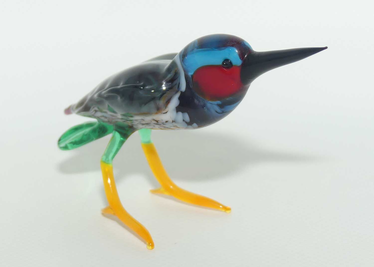 Fine quality Russian Lampwork Glass Kingfisher figure