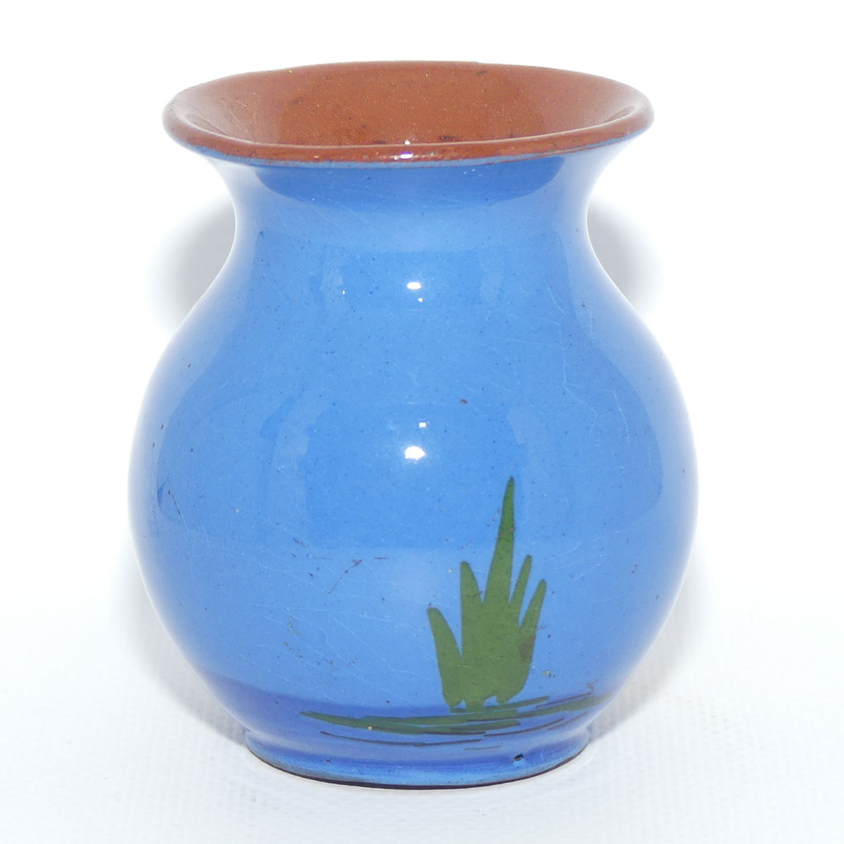 Torquay Ware | Motto Ware | small Kingfisher motif vase