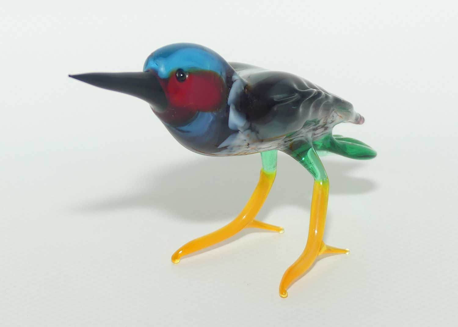 Fine quality Russian Lampwork Glass Kingfisher figure