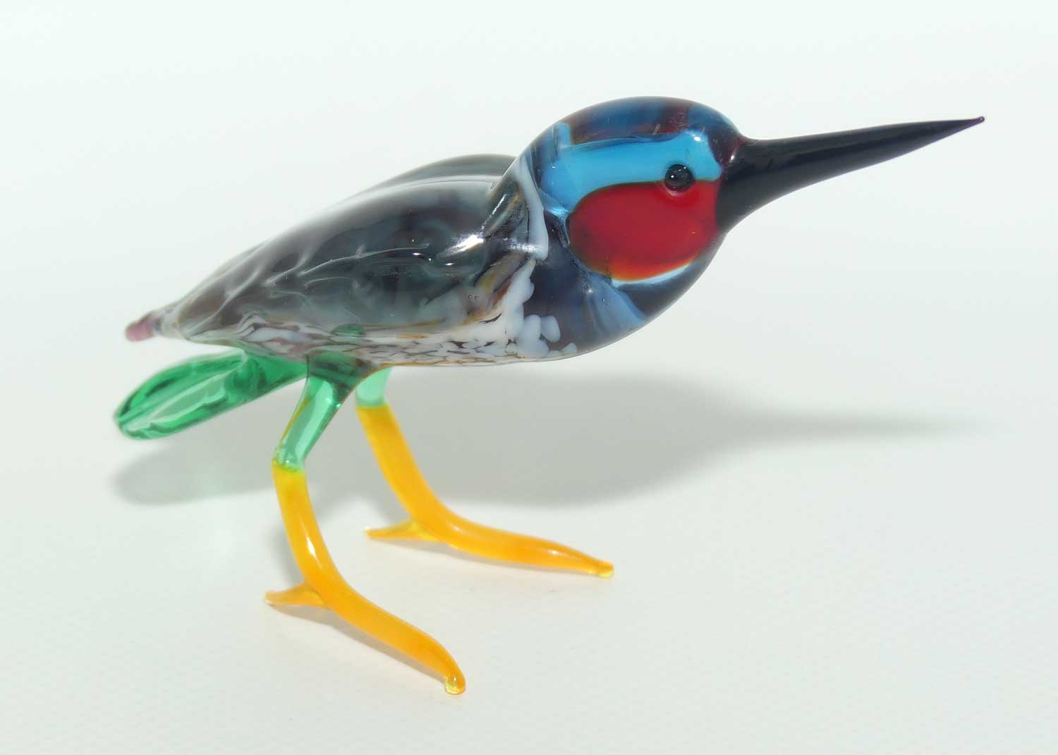 Fine quality Russian Lampwork Glass Kingfisher figure
