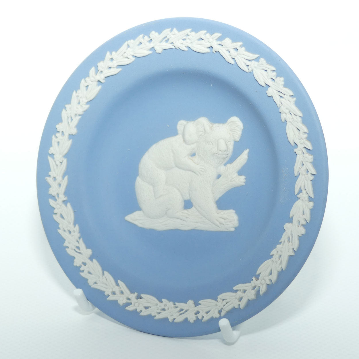Wedgwood Jasper | Australian Fauna | White on Pale Blue | Koala plate