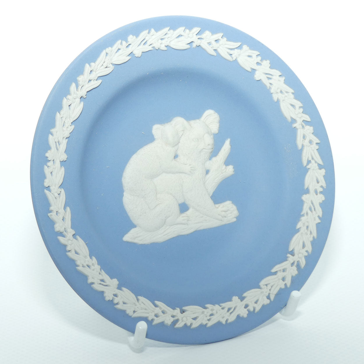 Wedgwood Jasper | Australian Fauna | White on Pale Blue | Koala plate