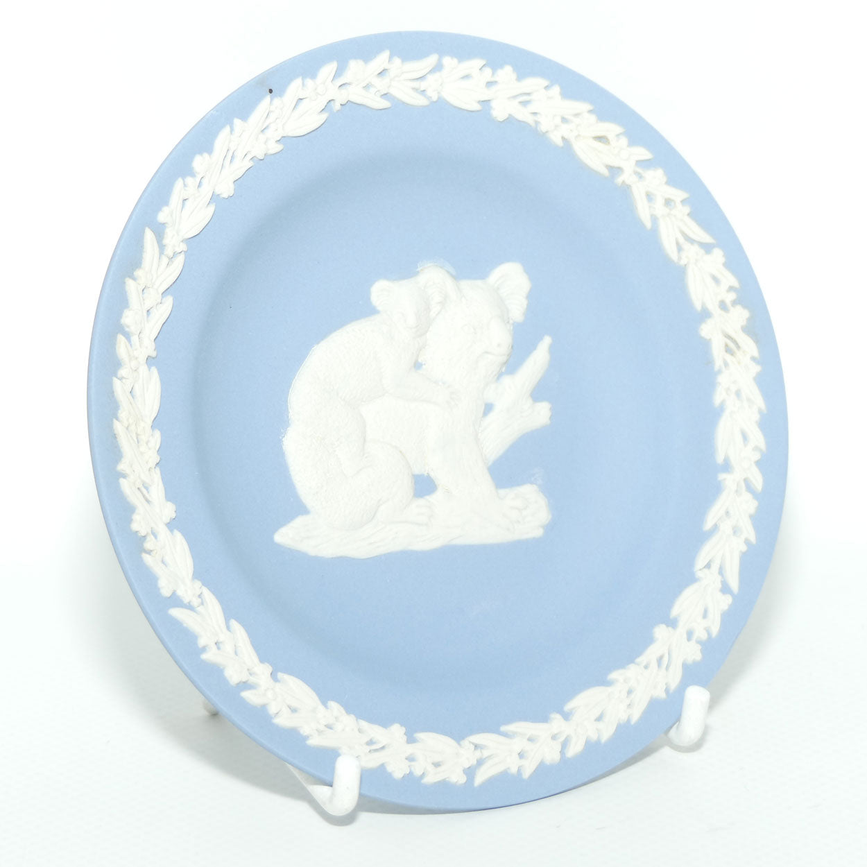 Wedgwood Jasper | Australian Fauna | White on Pale Blue | Koala plate | no box