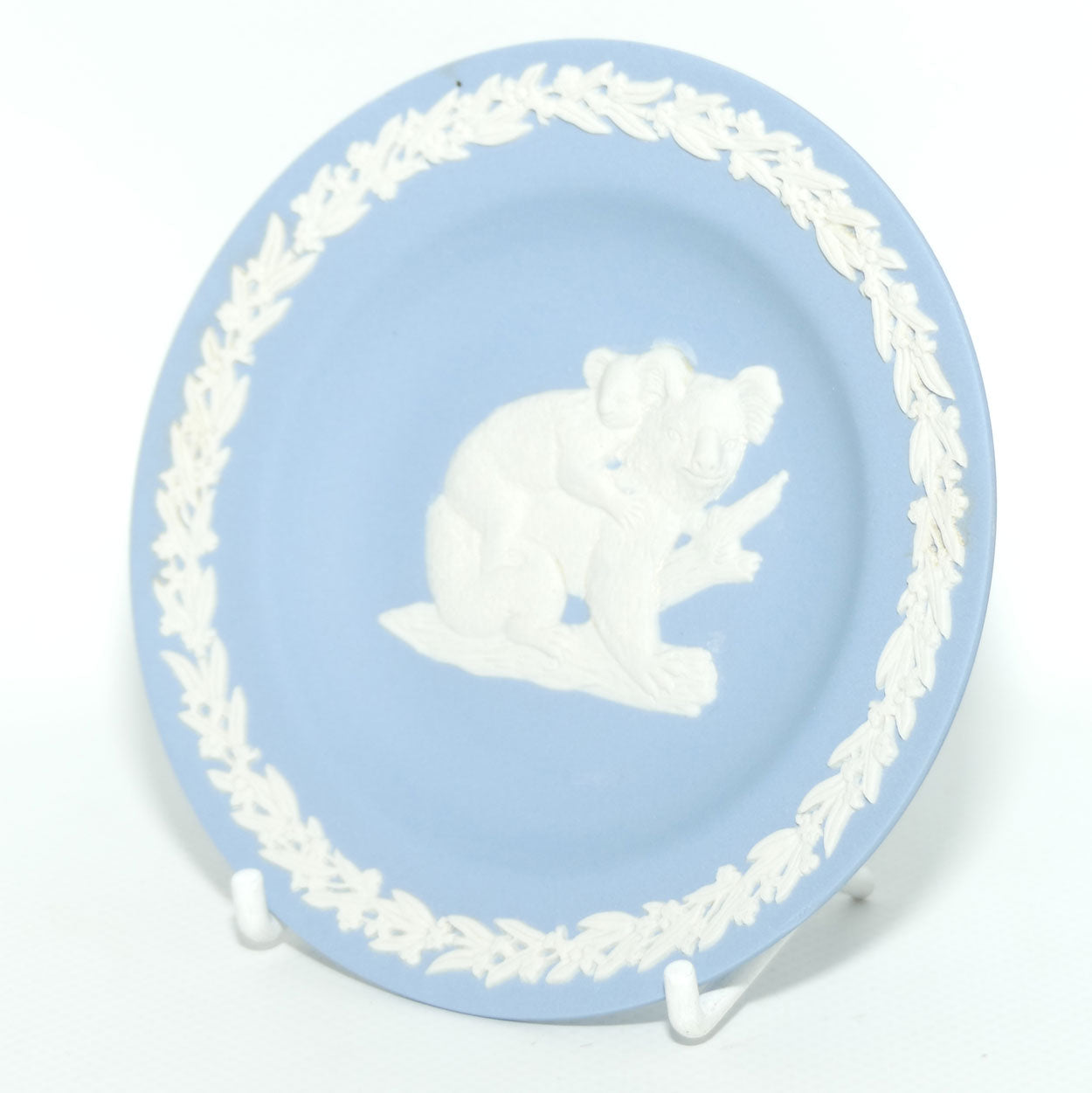 Wedgwood Jasper | Australian Fauna | White on Pale Blue | Koala plate | no box