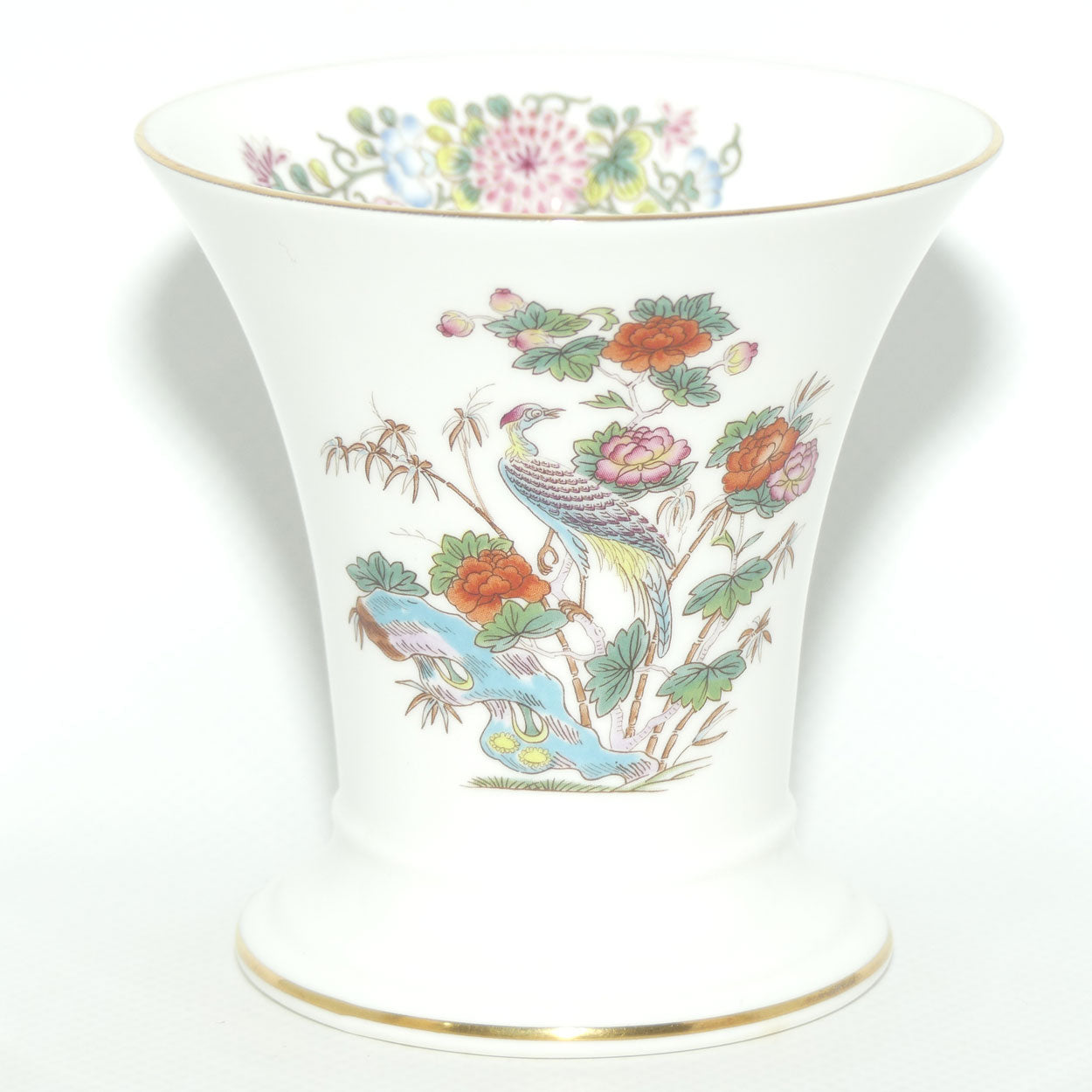 Wedgwood Bone China Kutani Crane trumpet vase | 9cm tall