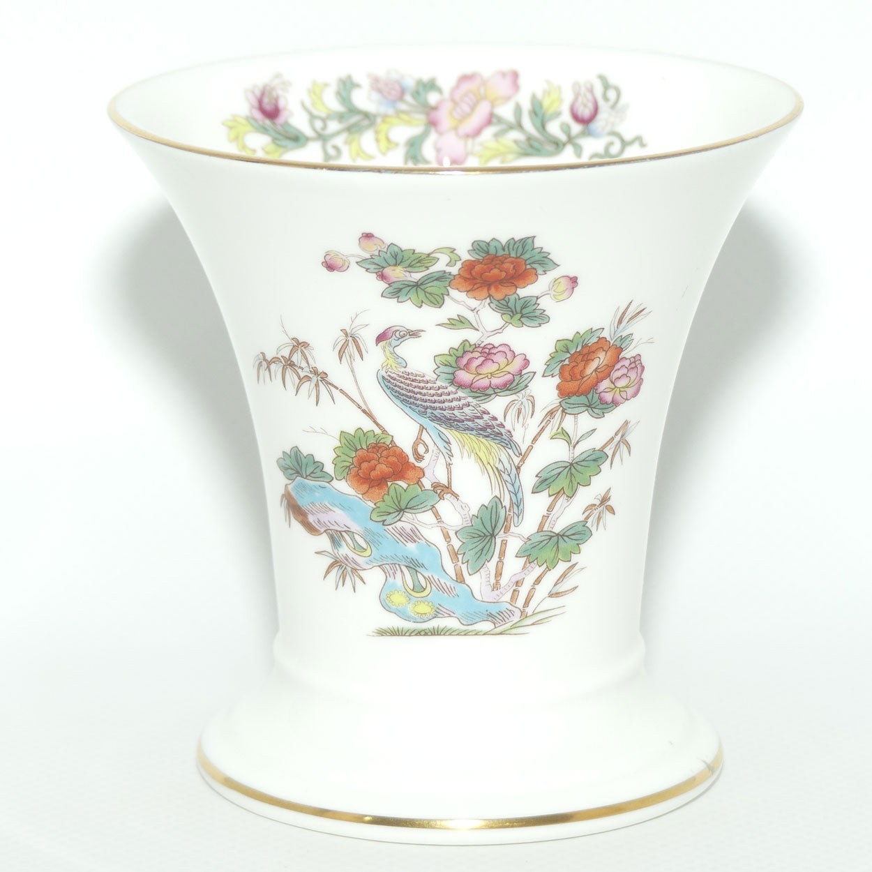Wedgwood Bone China Kutani Crane trumpet vase | 9cm tall