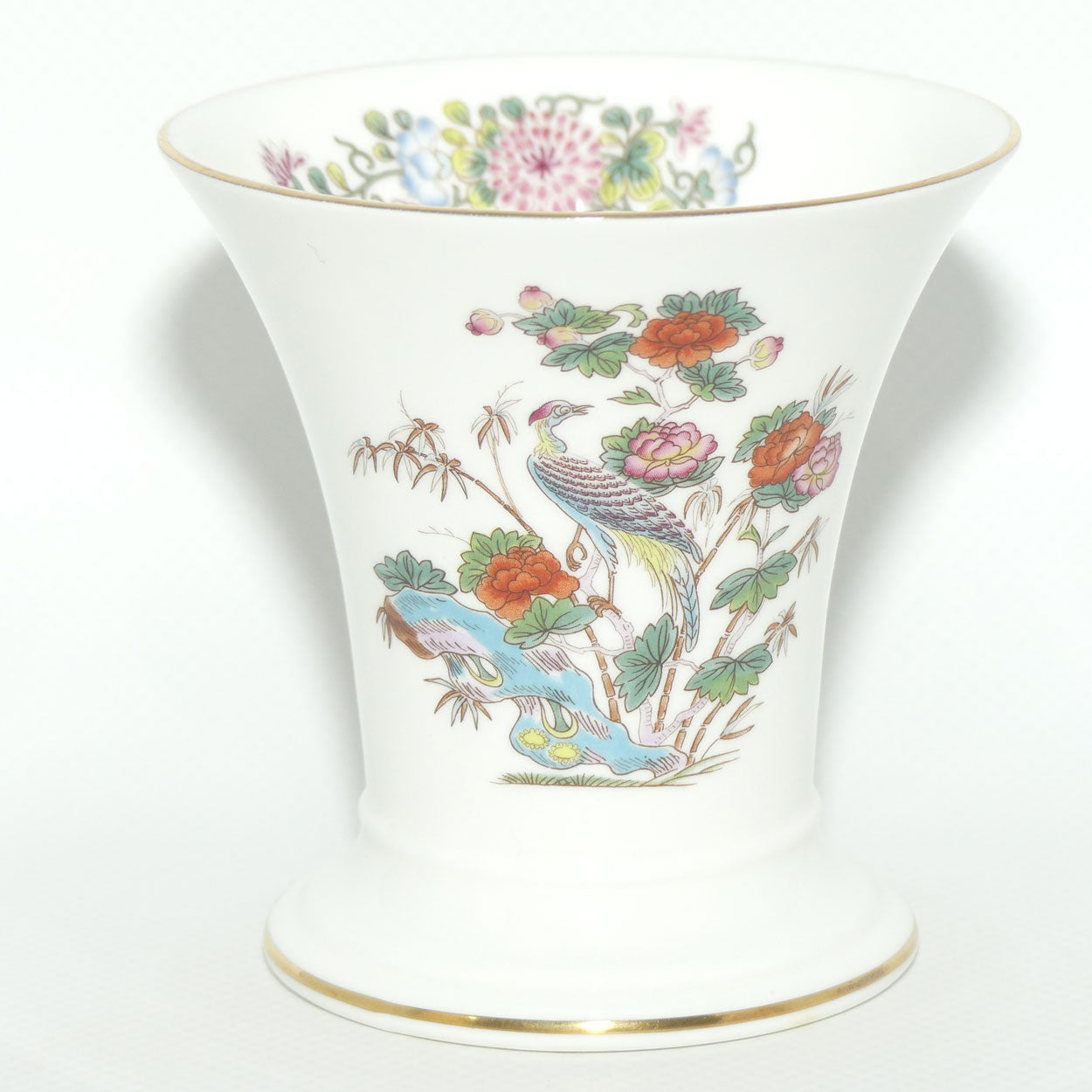 Wedgwood Bone China Kutani Crane trumpet vase | 9cm tall
