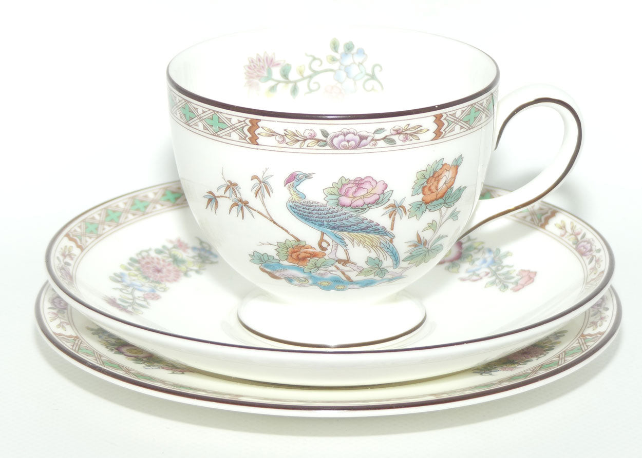 Wedgwood Bone China Kutani Crane tea trio