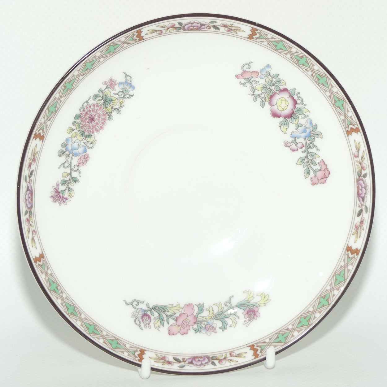 Wedgwood Bone China Kutani Crane tea trio