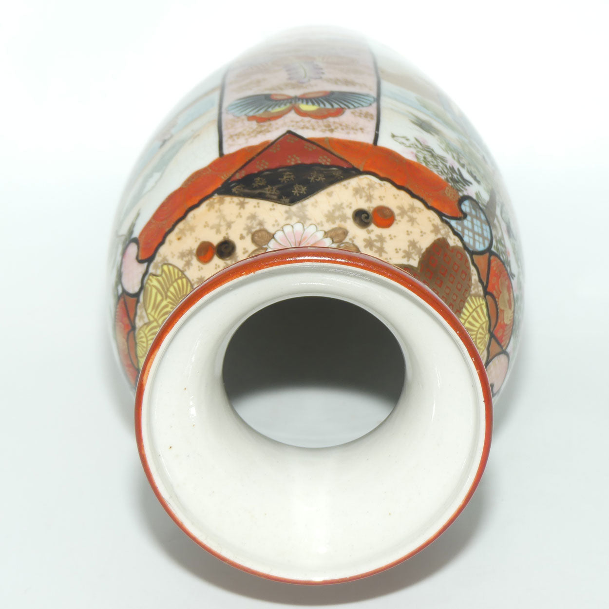 Finely decorated tall Japanese Kutani Ware vase #2 | Taisho period