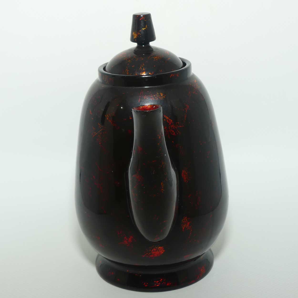 Red Lustre Japanese Lacquerware teapot and 6 cups set | Urushi
