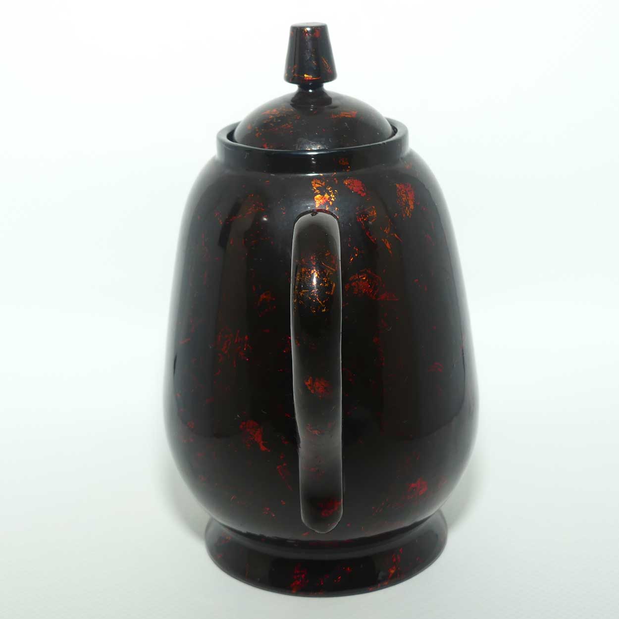 Red Lustre Japanese Lacquerware teapot and 6 cups set | Urushi