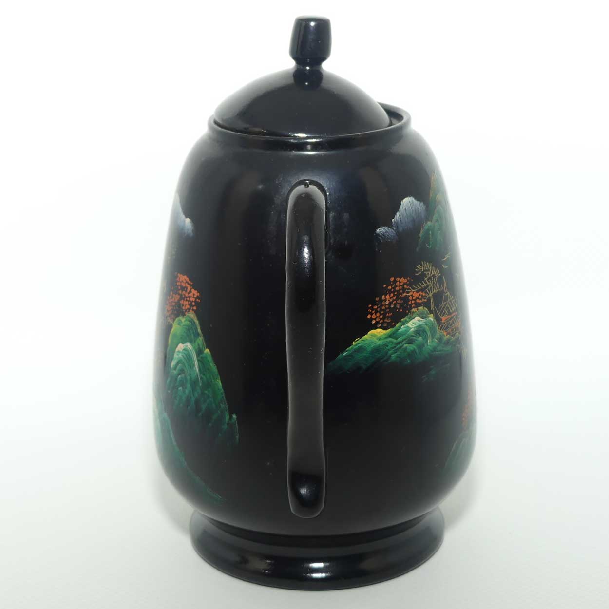 Handpainted Japanese Lacquerware teapot and 6 cups set | Urushi