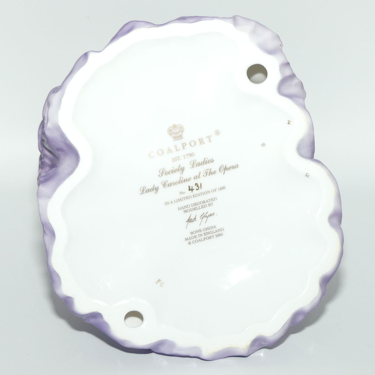 Coalport figurine | Society Ladies | Lady Caroline at the Opera | boxed