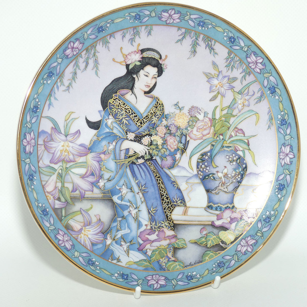 oyal Doulton Flower Maiden plate by Marty Noble | Lady of the Lilies | boxed