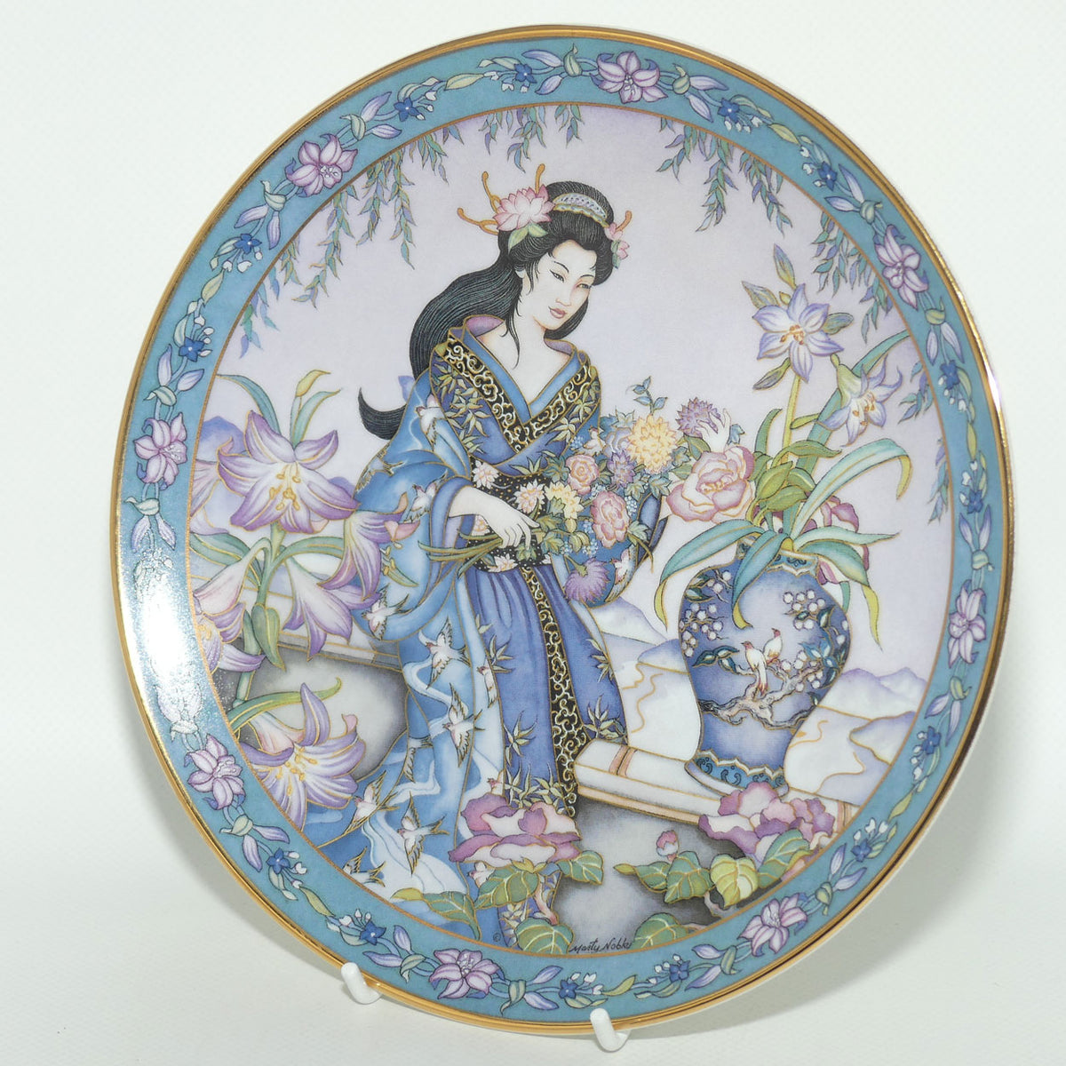 oyal Doulton Flower Maiden plate by Marty Noble | Lady of the Lilies | boxed