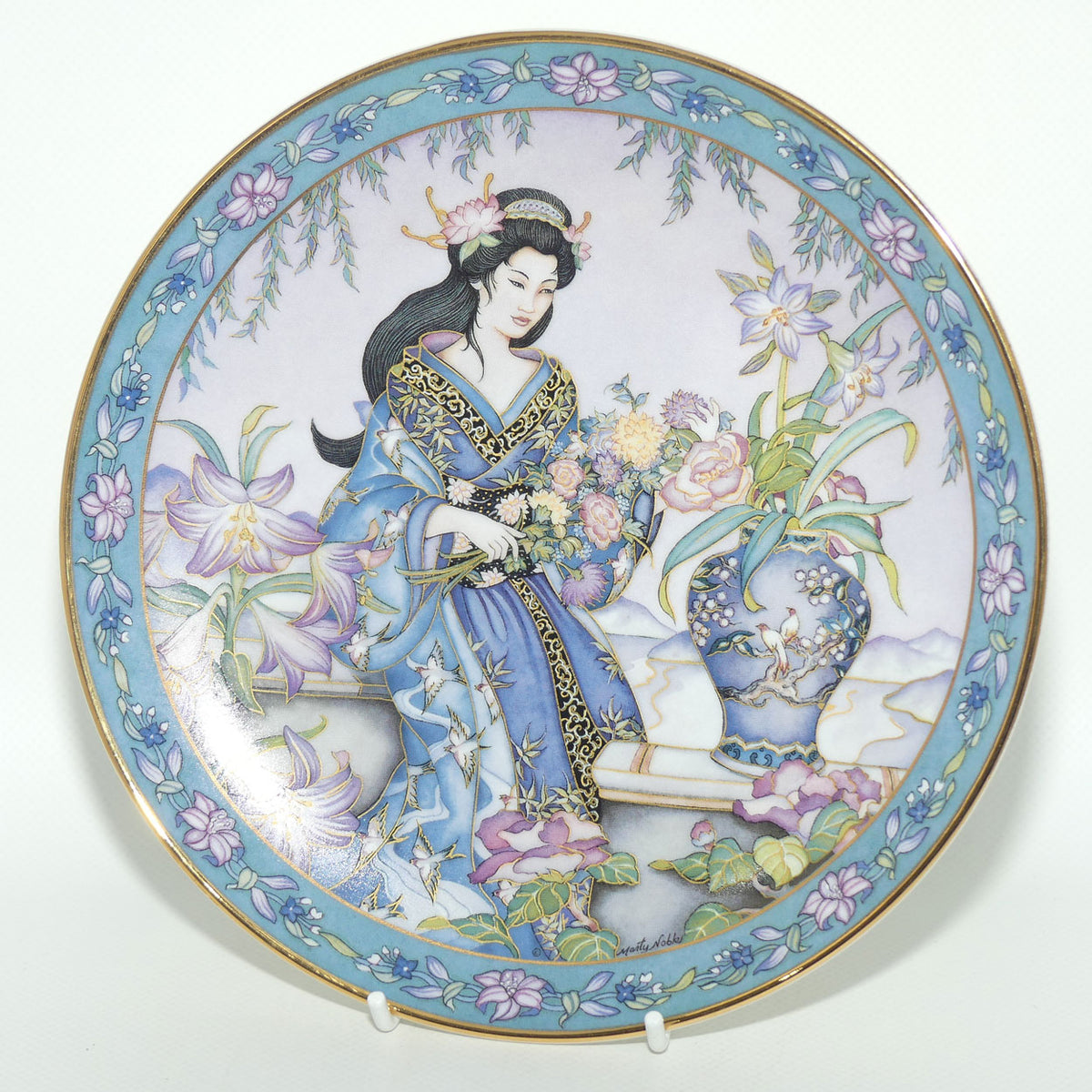oyal Doulton Flower Maiden plate by Marty Noble | Lady of the Lilies | boxed