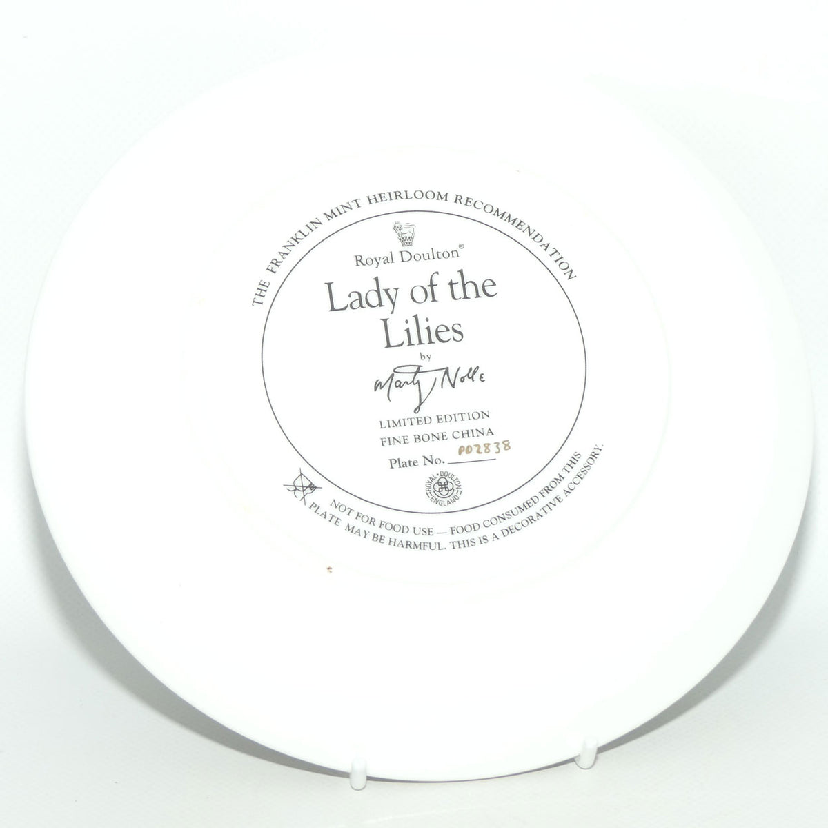 oyal Doulton Flower Maiden plate by Marty Noble | Lady of the Lilies | boxed