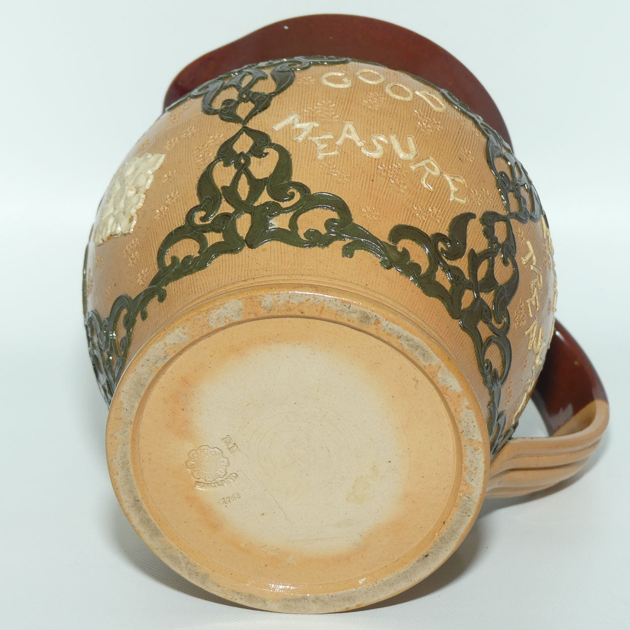 Doulton Lambeth Stoneware Two Motto jug #1743