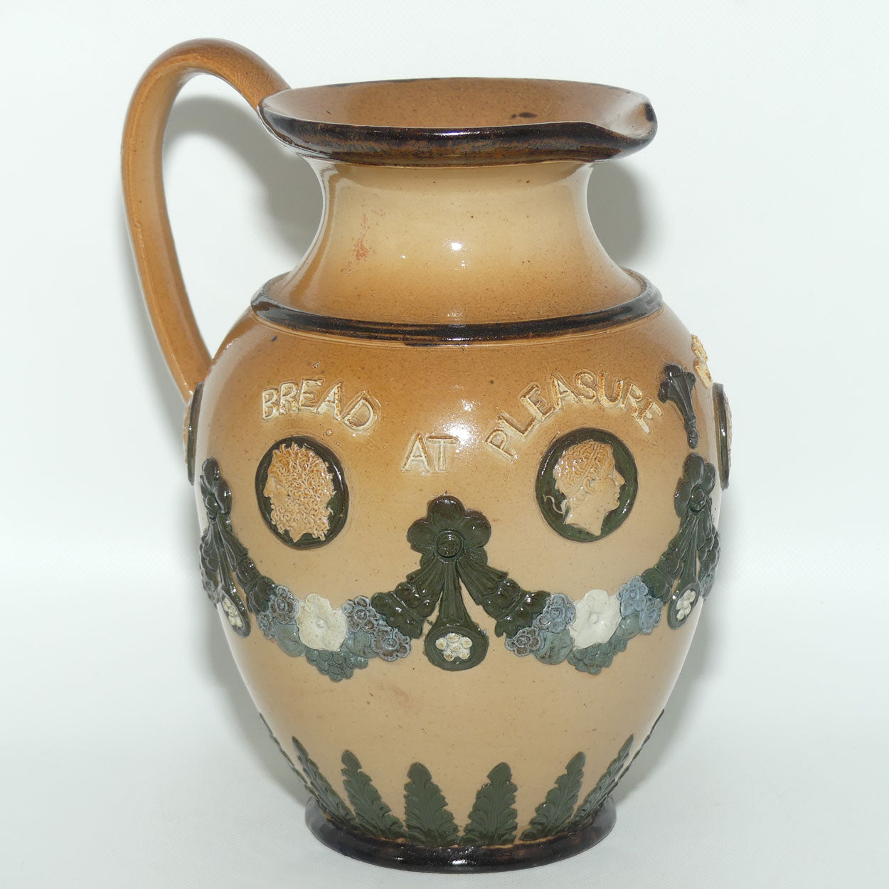 Doulton Lambeth Stoneware Motto Jug c.1884