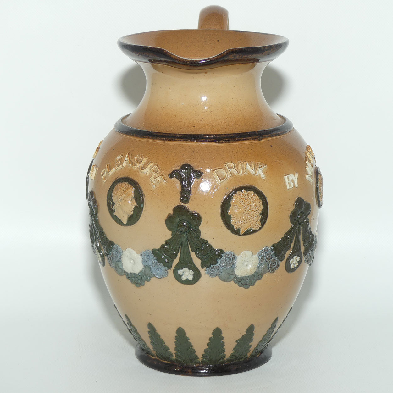 Doulton Lambeth Stoneware Motto Jug c.1884