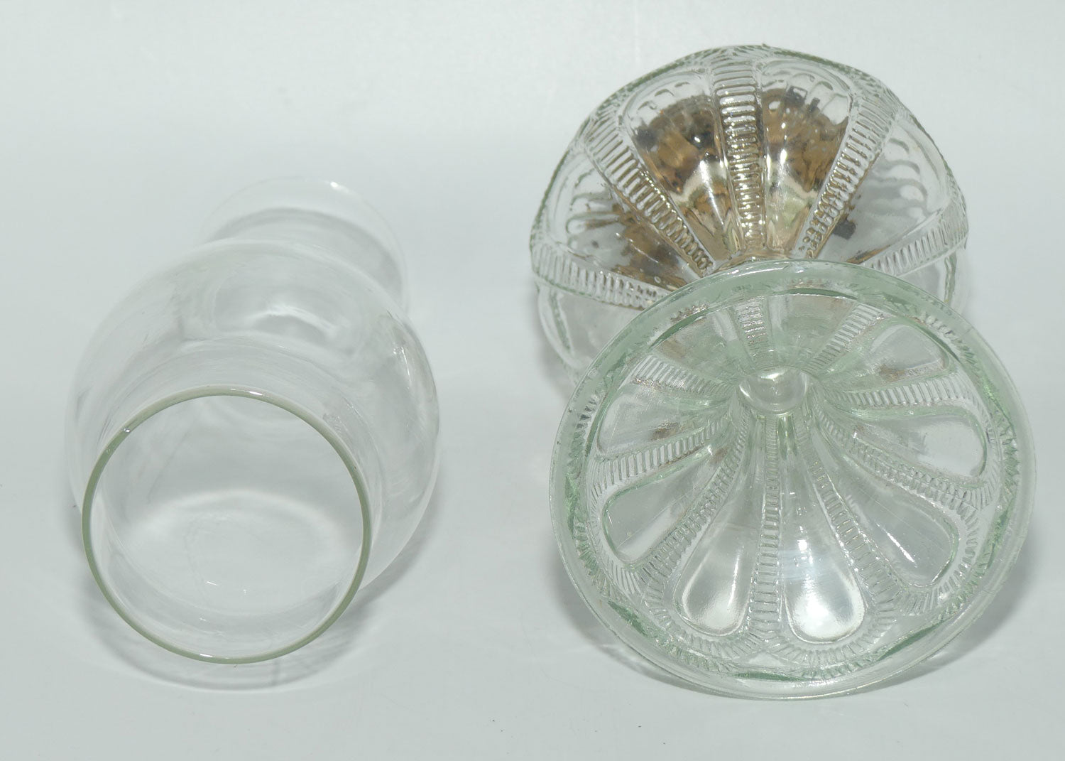 Clear Glass font Oil Lamp and Chimney | Fancy shape