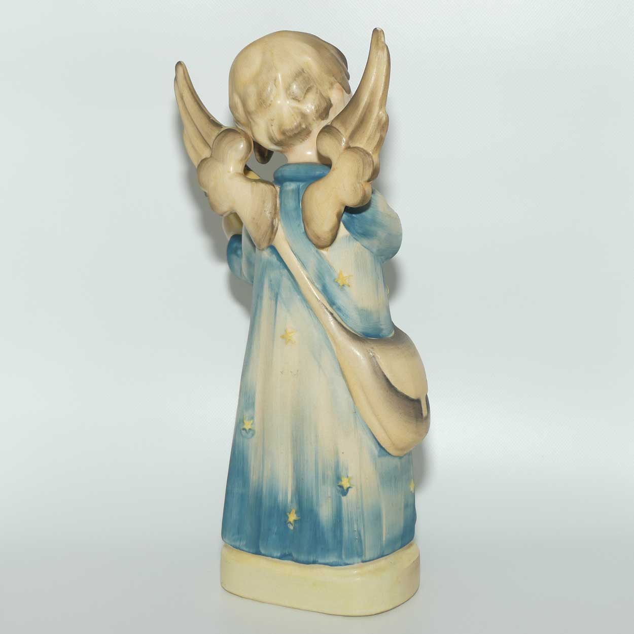 Large 1950 era Occupied Japan figure | Angel with Harp | Hummel copy | 27cm tall