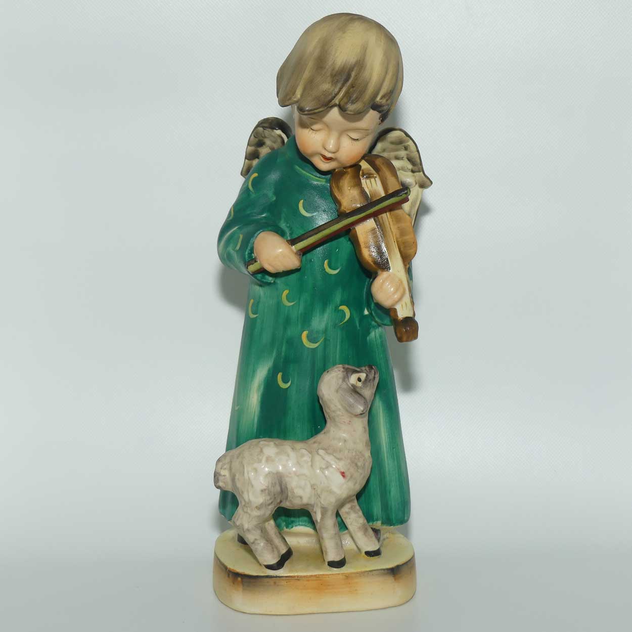 Large 1950 era Occupied Japan figure | Angel with Violin | Hummel copy | 26cm tall