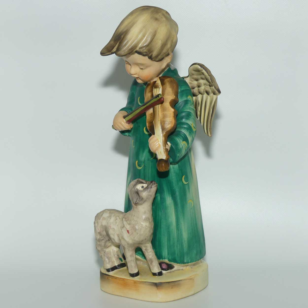Large 1950 era Occupied Japan figure | Angel with Violin | Hummel copy | 26cm tall