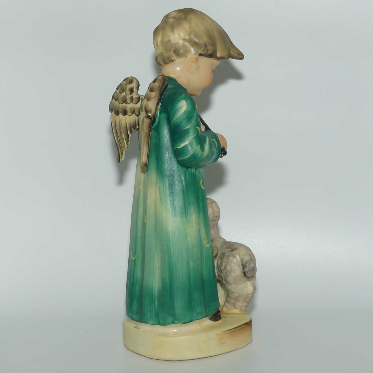 Large 1950 era Occupied Japan figure | Angel with Violin | Hummel copy | 26cm tall