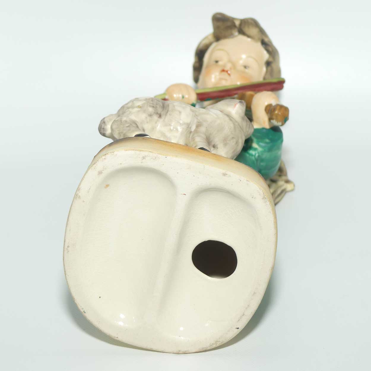 Large 1950 era Occupied Japan figure | Angel with Violin | Hummel copy | 26cm tall